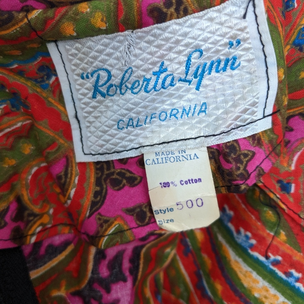 Vintage Roberta Lynn of California Paisley Shift - Picture 2 of 5